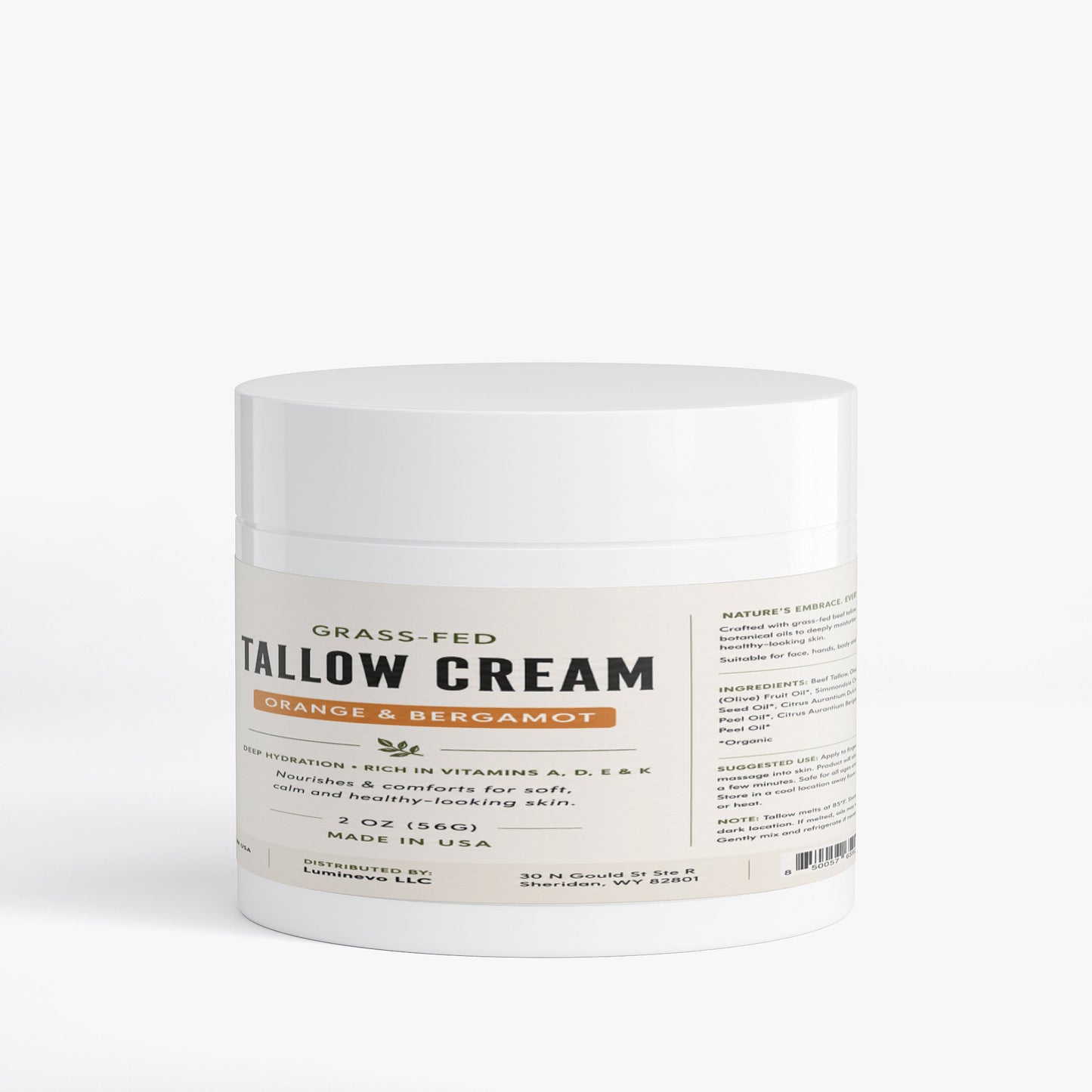 Tallow Cream Orange & Bergamot