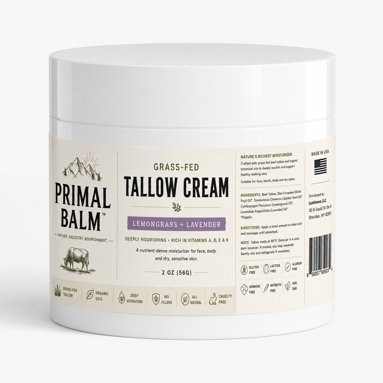Tallow Cream Lemongrass & Lavender
